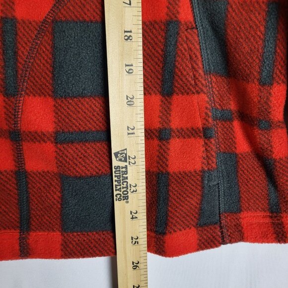 Merona Cabincore Full Zip Fleece Jacket Women's Plus 2X Red Gray Plaid NWT - Picture 7 of 9